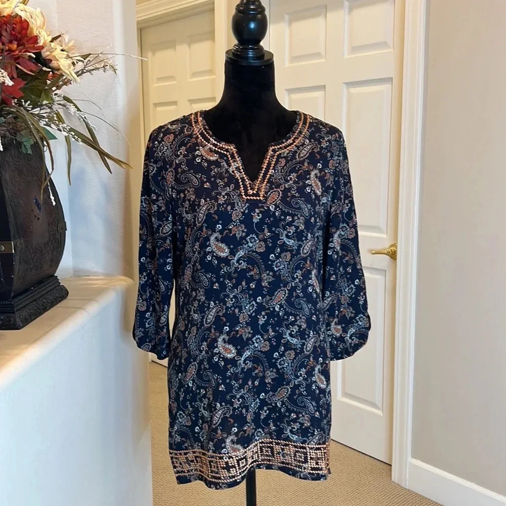 Market & Spruce Stitch Fix Belline Embroidered‎ Tunic Blouse